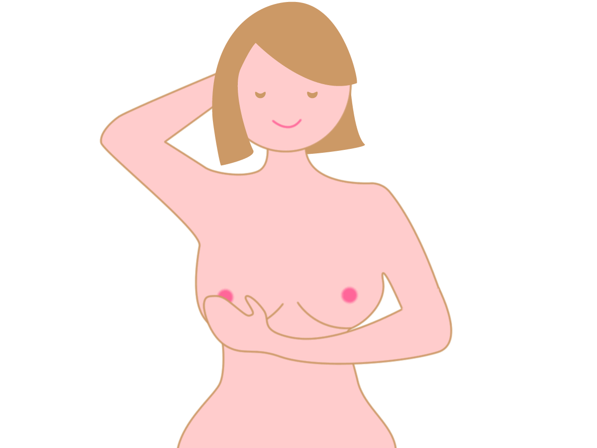 まつお乳腺クリニック　乳がんセルフチェック触る